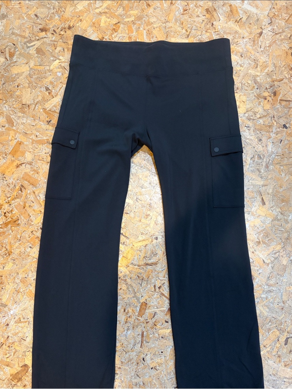 Athleta Black Straight-Leg Cargo Pants